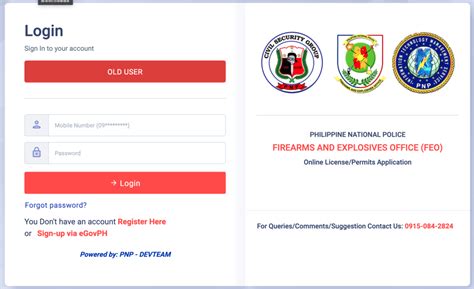 feo. pnp-csg.org login|NEW FEO ONLINE SYSTEM GUIDLINES .